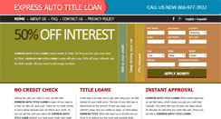 Desktop Screenshot of expressautotitleloans.com
