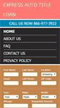 Mobile Screenshot of expressautotitleloans.com