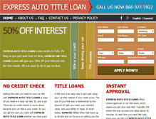 Tablet Screenshot of expressautotitleloans.com